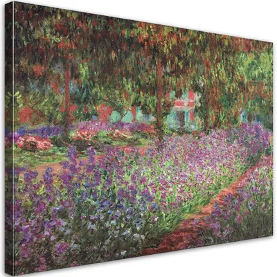 Image de Toile Le jardin de l'artiste à Giverny - C. Monet 120x80 Feeby Image colorée pour le mur, prête à être accrochée