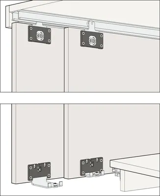 Produktbild von HAWA Combino 35 H MS - Beschlägegarnitur 1200 x 2200 x 19, 2 türig