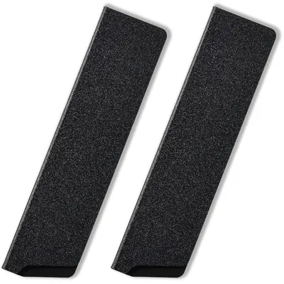 2er-Set Messerschutz aus schwarzem Kunststoff, 22 x 5,5 cm