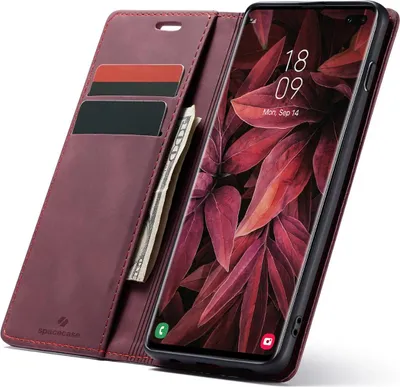 Obrázok produktu pre SPACECASE Peňaženkové flipové puzdro pre Galaxy S10+ Red
