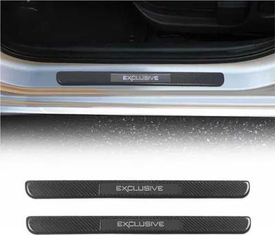 Productafbeelding van Instaplijsten, exclusieve deurlijsten, auto, carbon, 2 stuks, 45 cm