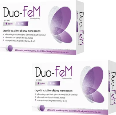 Produktbild von Duo Fem Menopause Wechseljahr Hitzewallungen Müdigkeit 56 Tag + 56 Nacht Tab.