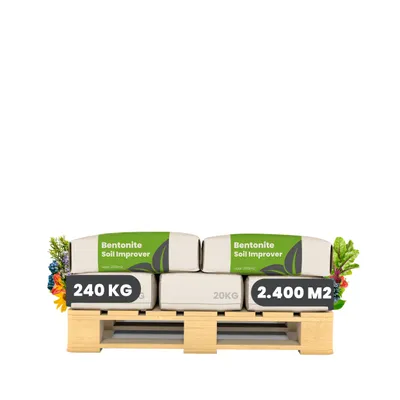 Produktbild von Bentonit Bodenverbesserungsmittel für Sandböden (12x = 240 kg - für 2400 m2)- Organifer