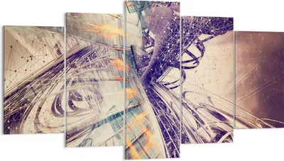 Produktbild von Bild auf Leinwand - Leinwandbild - Abstraktion modern - 160x85cm - Wand Bild - Wanddeko - Leinwanddruck - Bilder - Kunstdruck - Wanddekoration - Leinwand bilder - Wandkunst - EA160x85-4057