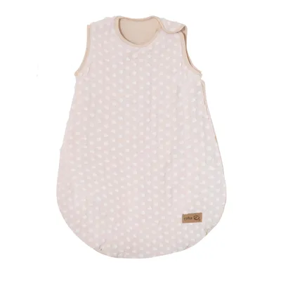 Image de roba sac de couchage pour enfants "Frosty Almond" 70 cm - sac de couchage en mousseline de Coton toute l'année - GOTS & Oeko-Tex 100 - beige
