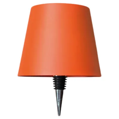 Immagine prodotto di Lampada LED Warmpi senza fili - Lampada da tavolo ricaricabile dimmerabile - Metallo spazzolato arancione - IP54 Impermeabile Lampada per bottiglie per esterni e interni