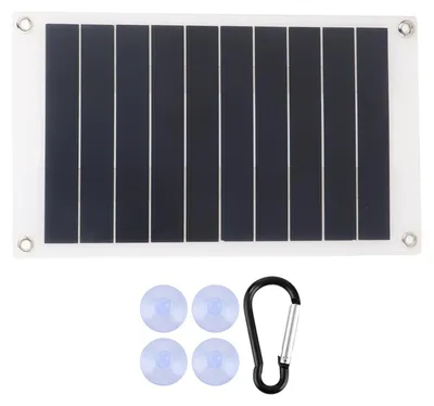 Immagine prodotto di Caricabatteria portatile con pannello solare da 10 W per viaggi all'aperto, arrampicate, campeggio, picnic