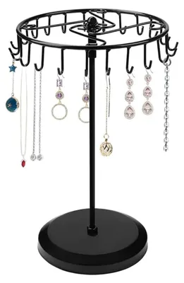 Produktbild von Schmuckständer 23 Haken - Schmuck Organizer für Ketten Armbänder Ringe Ohrringe - Schmuckhalter Turm - Aufbewahrung für Schmuck - 20x34 cm