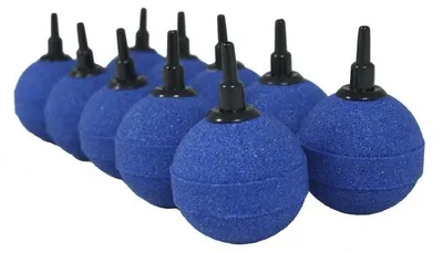 Produktbild von 10 X Belüfterstein blau Pondlife Luftausströmer Kugeln Ø 50mm  für Teich u. Aquarium
