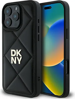 Produktbild von Etui Dkny Gesteppte Stack Logo Na Iphone 16 Pro Max - Czarne