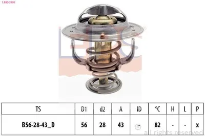 Produktbild von EPS Thermostat Kühlmittel 82°C für TOYOTA Yaris Schrägheck (P9) AURIS (NRE15, ZZE15, ADE15, ZRE15, NDE15) AVENSIS Station Wagon (ZRT27, ADT27)