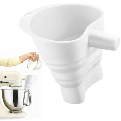 Produktbild von Mehltrichter,Spritzschutz-Trichter aus Silikon,leichtes Eingießen,geeignet für KitchenAid Küchenmaschinen,geeignet für KitchenAid Rührmaschinen
