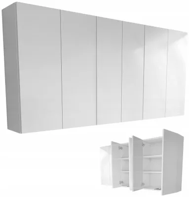 Zdjęcie produktu dla szafka łazienkowa do łazienki 170 170cm 170x80 wisząca biała matowa mat