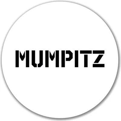 Produktbild von Huuraa Aufkleber Mumpitz Schriftzug 10cm rund Sticker Geschenkidee