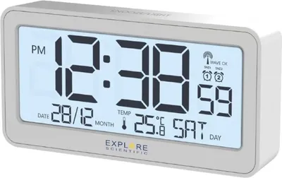 Obrázok produktu pre Explore Scientific RDC1000, Digitálny budík, Obdĺžnik, Biela, Vnútorný, 12 / 24h, °C