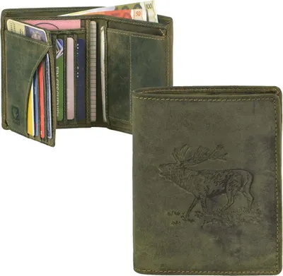 Immagine prodotto di Portafoglio in pelle vintage Greenburry 1701-Stag, colore:Olive