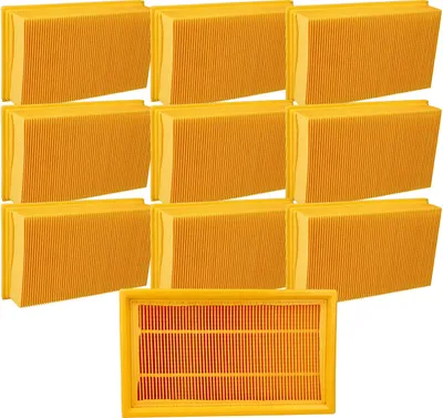 Produktbild von vhbw Flachfaltenfilter L kompatibel mit Dewalt D27902, D27091, D279015-XJ Nass-/Trockensauger Staubsauger