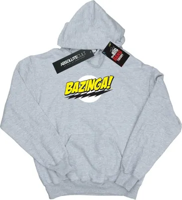 Image de The Big Bang Theory - "Bazinga" Sweat à capuche pour homme BI4343 (XL) (Gris)