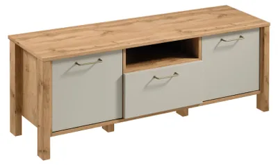 Image de Meuble TV NORDIKO - Chêne Wotan / beige