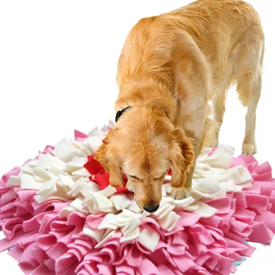 Immagine prodotto di Tappetino olfattivo per cani, 45 x 45 cm, rosa/bianco