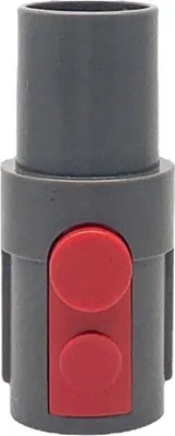 A close-up studio shot of a vacuum cleaner adapter.