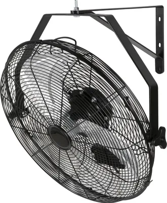 Obrázok produktu pre SucceBuy 57 cm oscilačný nástenný ventilátor 3 rýchlosti vodotesný čierny