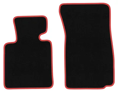 Immagine prodotto di Tappetini in moquette per BMW Z4 E85 2002-2008 (cabrio) – set 4 pezzi, nero/rosso, su misura – Wielganizator CARLUX