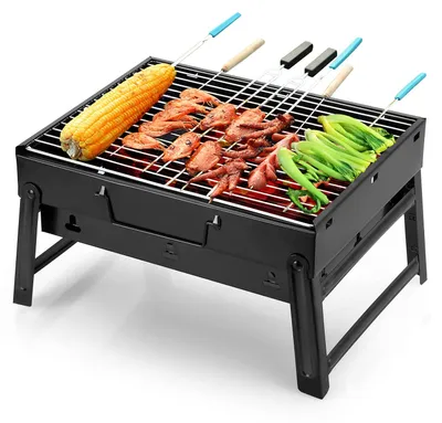 Produktbild von Tragbarer Grill für Barbecues, Holzkohlegrill, Räuchergrill für das Kochen im Freien