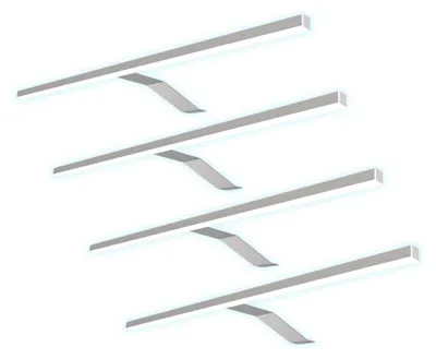 Produktbild von kalb | LED Aufbauleuchte Edelstahl warm neutral für Schranklicht Beleuchtung verchromt 4er Set neutralweiß