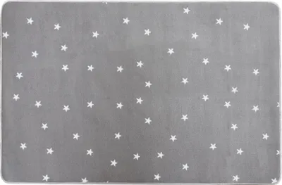 Produktbild von Primaflor Kinderteppich STELLA - Grau - 140x200cm - Spielteppich mit Sterne für Jungen & Mädchen