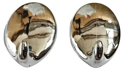 Produktbild von Wenko Wandhaken, 2er Set, oval, chrom, für Bad, 4 cm breit, 5,5 cm hoch, 2 cm tief