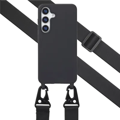Produktbild von Selencia SilikonHülle mit abnehmbarem Band Samsung Galaxy S25 Plus - Schwarz
