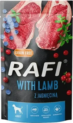 Zdjęcie produktu dla Rafi Karma Dla Psów Z Jagnięciną W Saszetce 500 G