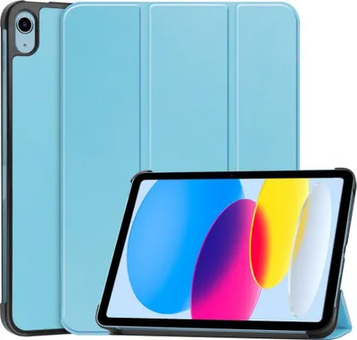 Produktbild von iPad (2025) / iPad 10.9 (2022) Hülle - Tri-Fold Ständer Klapphülle mit Schlaf/Wach-Funktion - Hellblau