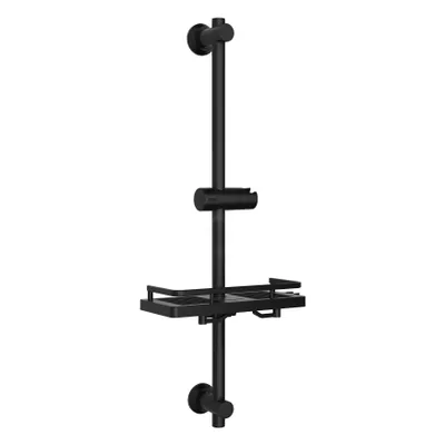 Produktbild von Görbach Duschset Edelstahl Duschstange mit Duschkopfhalterung, 70cm Schwarz