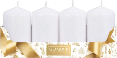 Image de Nohel Garden Bougie de l'Avent pailletée d5x8cm 4pcs