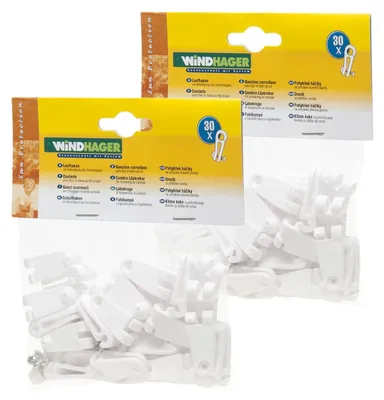 Produktbild von Ösenhaken Sonnensegel Befestigungshaken - Kunststoff - Weiß - 60 Stück - Für Drahtseil 2 bis 2,5 mm