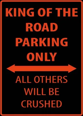 Produktbild von vianmo Holzschild 40x30 cm King of the Road parking only