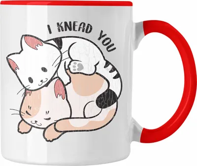 Produktbild von Trendation - Valentinstag Tasse Geschenk für Ihn Sie Lustig Katze Geschenkidee Becher Freund Freundin Liebe Paare (Rot)
