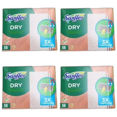 Produktbild von Swiffer Holz & Parkett Wischtücher Nachfüllpackung, 4er Pack (4 x 18 Stück)