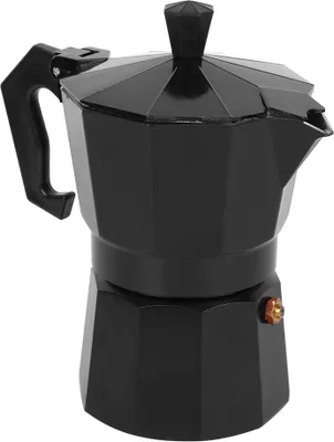 Image de 150ml 3Cup Aluminum Coffee Maker Pot Kitchen Accessory for Hone Office Coffee Shop UseNoir
