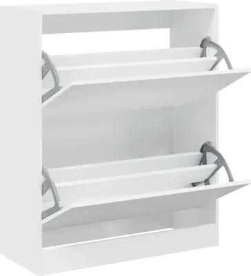 Produktbild von vidaXL Schuhschrank Weiß 80x34x96,5 cm Holzwerkstoff