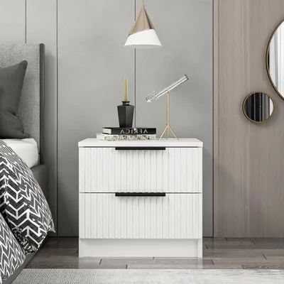 Immagine prodotto di Meranti - Comodino, 50x40x47h cm Bianco, un Ripiano