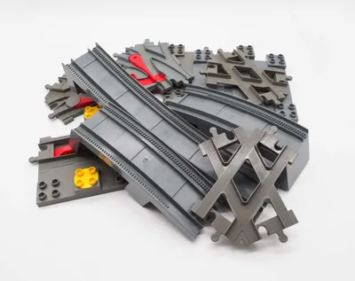 Image de Lego Duplo 10 rails spéciaux en gris