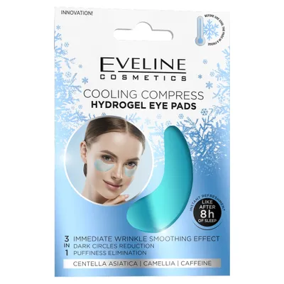 Produktbild von Eveline Hydro Gel Kühlende Augenpads - Erfrischende Augenkompresse, 2er Pack