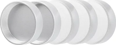 Image de capuchon d'objectif CMount-�� en 5 parties, Matériau en alliage d'aluminium, Couleur argentée, Protège de la poussière, de l'humidité, des empreintes digitales, Petit, Portable, Léger, Longue durée de vie, f��r