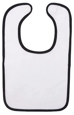 Image de ARTG - Bavoir « Babiezz All-Over » pour bébé, coton, polyester, sublimation LT6142 (taille unique) (blanc/noir)