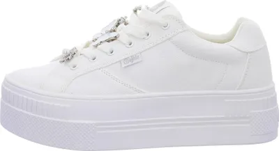 Image de Buffalo Dames Faible Sneaker Paired Ice 1636407 blanc