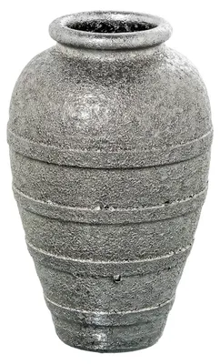 Keramik-Tafelvase, silberfarben, 20 x 20 x 30 cm