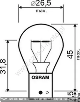 Zdjęcie produktu dla Żarówka 12V 5W Ba15S
